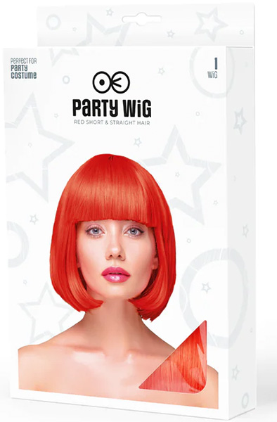 Party Wig Short Straight Red Hair - Parūka 2