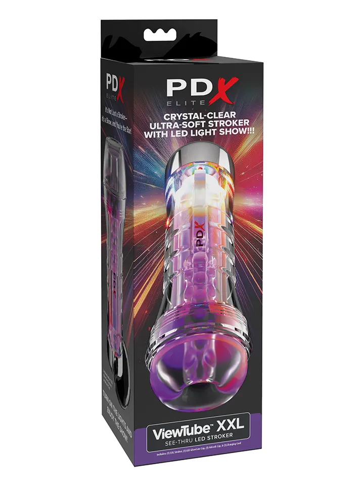 PDX Elite ViewTube XXL See-Thru EZ-Grip LED Stroker - Strokers 3 [full]