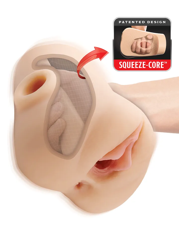 PDX Plus Double Pounder Vibrating Squeeze Stroker - Vibrējošs maksts masturbators 1 [full]