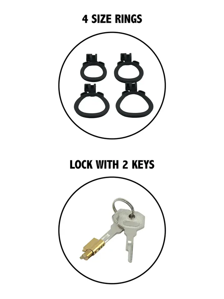 Penis Prison Cock Cage Short - Šķīstības būris 4 [full]