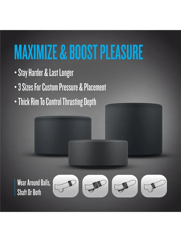 Performance Plus Accelerate Cockring Set - Gaiļa gredzenu komplekts 3 [full]