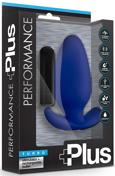 Performance Plus Turbo Indigo - Vibrējošs anālais spraudnis 4