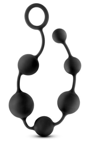 Performance Silicone Anal Beads Black - Anālās krelles 1