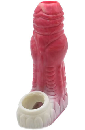 Pink Alien Monster Penis Sleeve 13,8 cm - Penisa pagarinātājs/dzimumlocekļa piedurkne 1