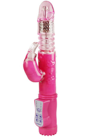 Pink Thrusting Rabbit Vibrator - Trušu vibrators 1