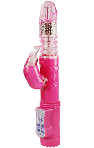Pink Thrusting Rabbit Vibrator - Trušu vibrators 1