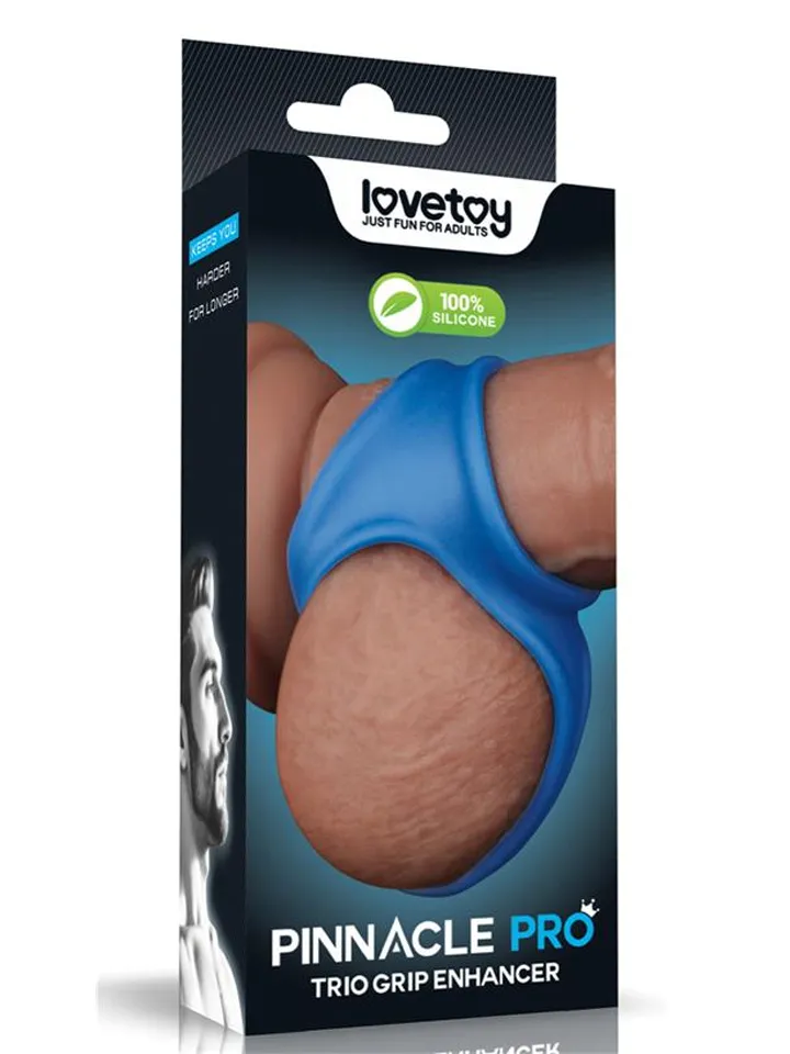 Pinnacle Pro Trio Grip Enhancer Penis Ring - Dzimumlocekļa un sēklinieku maisiņa gredzeni 1 [full]