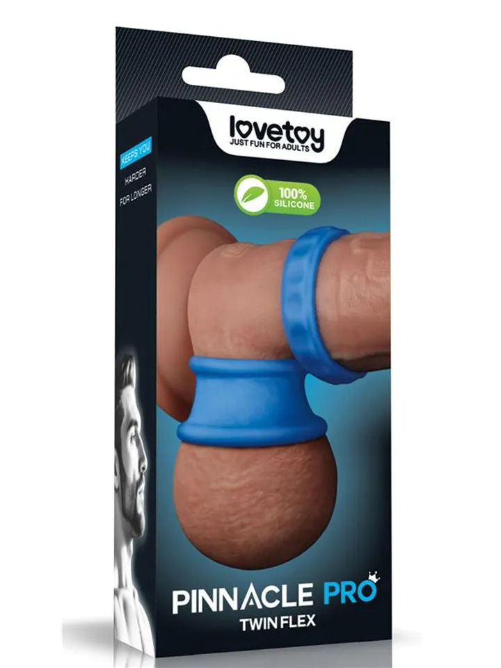 Pinnacle Pro Twin Flex Stretcher Double Penis Ring - Dzimumlocekļa un sēklinieku maisiņa gredzeni 1 [full]