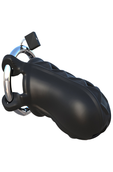 Pipedream Fantasy C-Ringz Extreme Silicone Cock Blocker - Šķīstības būris 1