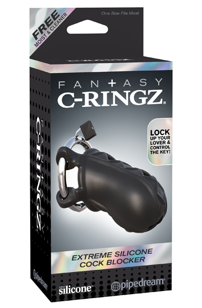 Pipedream Fantasy C-Ringz Extreme Silicone Cock Blocker - Šķīstības būris 2