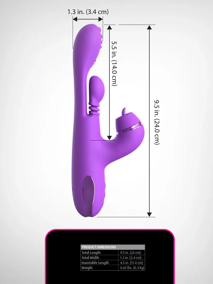 Pipedream Fantasy For Her Intimotion Pulse Pro - Trušu vibrators ar rotējošu mēli 4 [full]