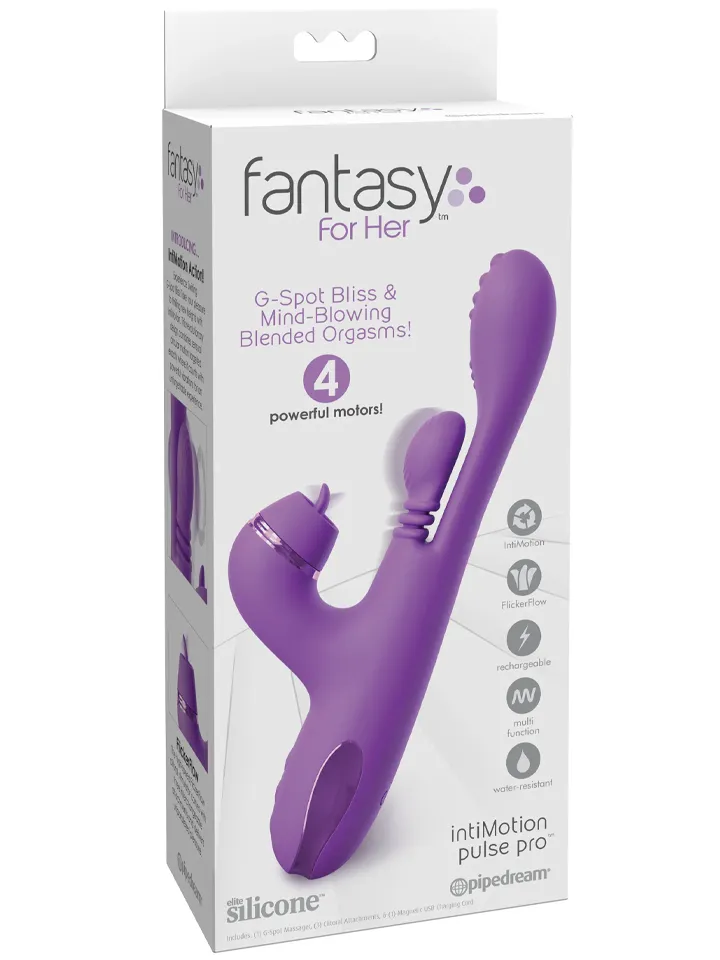 Pipedream Fantasy For Her Intimotion Pulse Pro - Trušu vibrators ar rotējošu mēli 6
