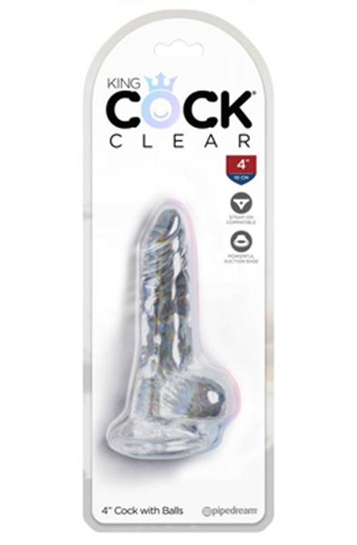 Pipedream King Cock Clear 10 cm - Mazs dildo 3