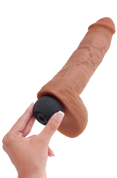 Pipedream King Cock Squirting Cock with Balls Tan 25cm - Smidzināšanas dildo 2