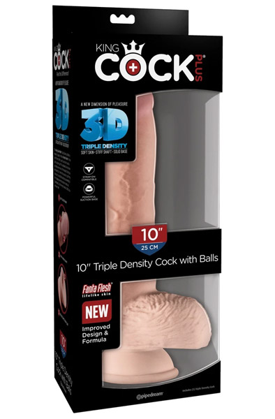 Pipedream King Cock Triple Density 25 cm - Dzīvīgs dildo 4