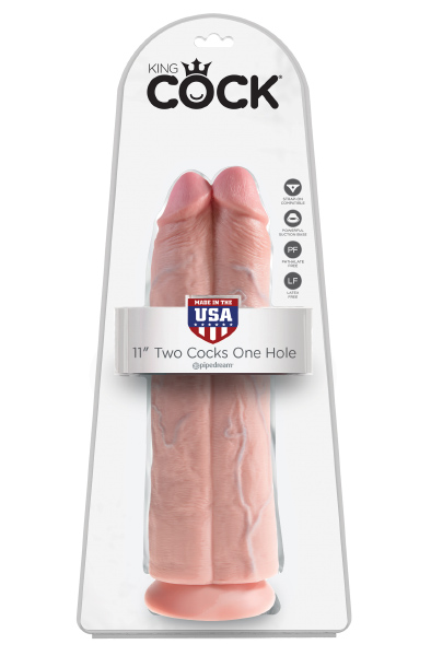 Pipedream King Cock Two Cocks One Hole 30 cm - Dubultā dildo 2