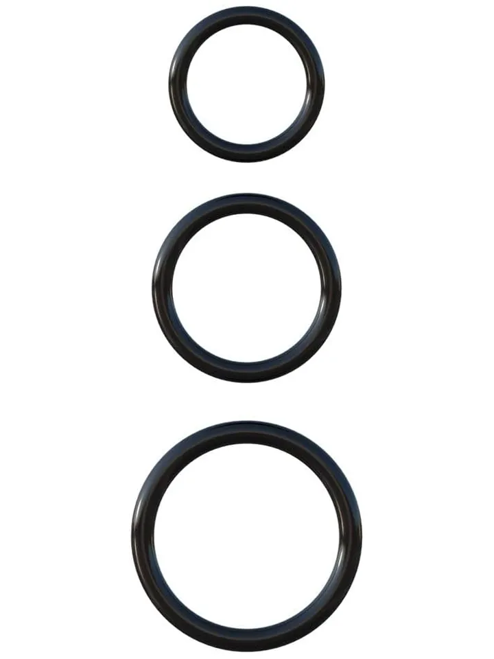 Pipedream Silicone 3-ring Stamina Set - Gaiļa gredzenu komplekts 1