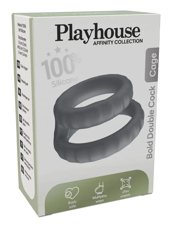 Playhouse Bold Double Cock Cage - Gaiļa gredzens 4 [full]