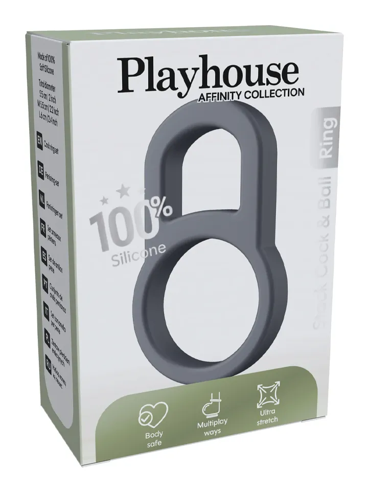 Playhouse Stack Cock & Ball Ring - Dzimumlocekļa un sēklinieku maisiņa gredzeni 3 [full]