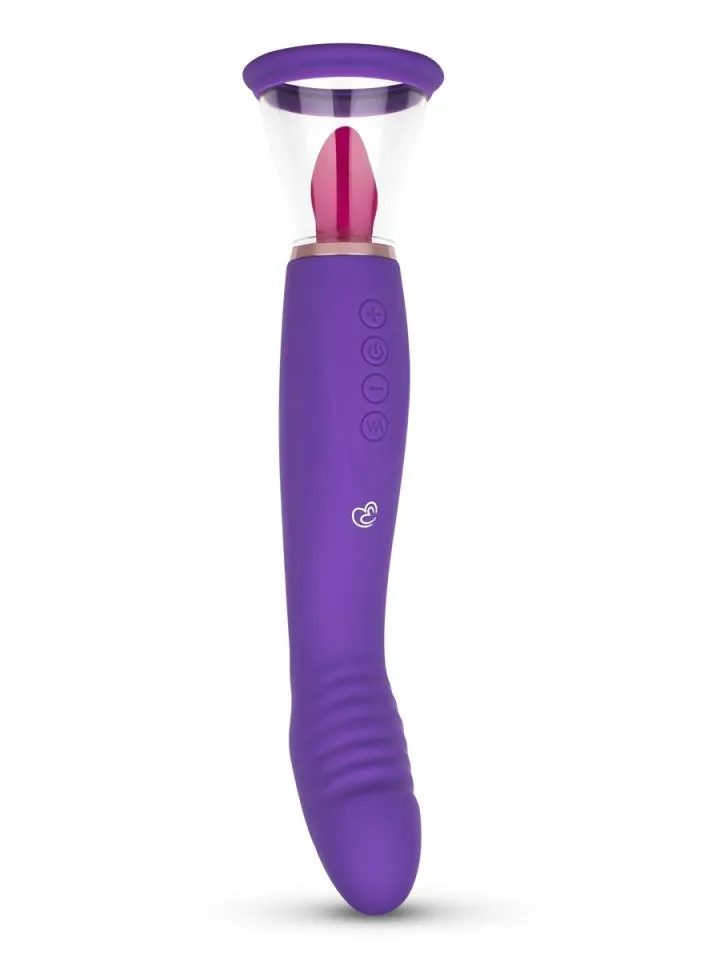 Pleasure Pump With G-Spot Vibrator Purple - Vibrators 1 [full]