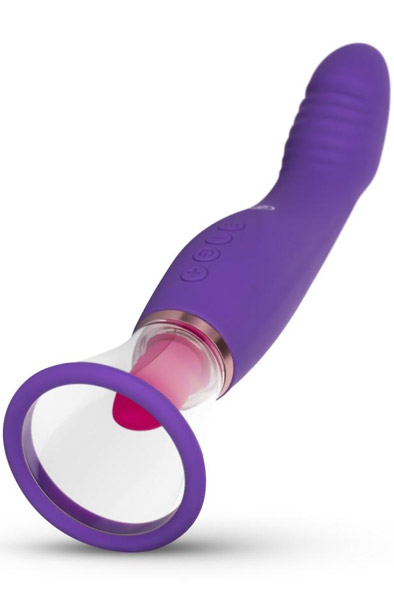 Pleasure Pump With G-Spot Vibrator Purple - Vibrators 2