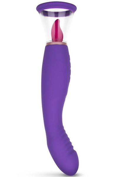 Pleasure Pump With G-Spot Vibrator Purple - Vibrators 3