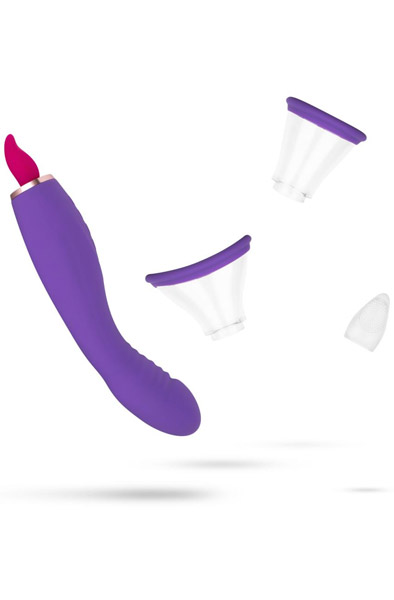 Pleasure Pump With G-Spot Vibrator Purple - Vibrators 4