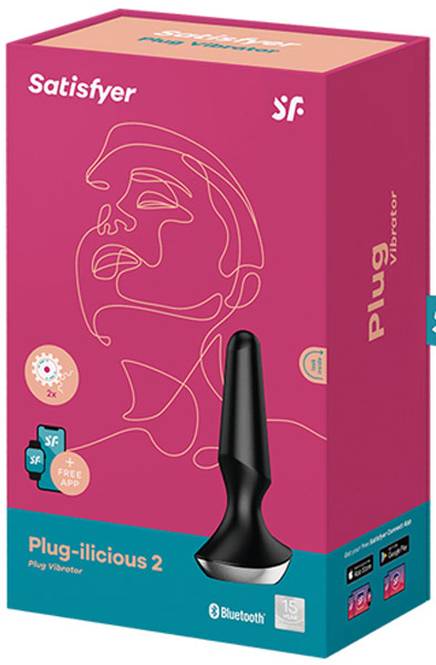 Plug-ilicious 2 Black Bluetooth & App - Vibrējošs anālais spraudnis 4