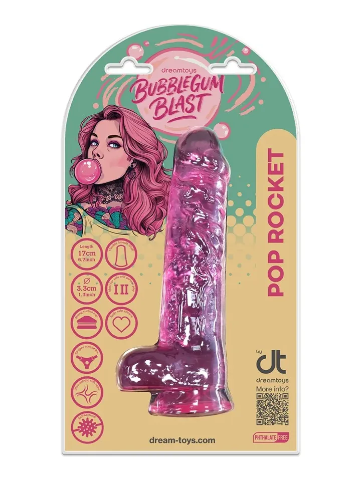 Pop Rocket Pink Classic Jelly Dildo 17 cm - Dildo 4 [full]