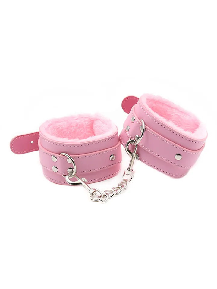Premium Fur Lined Wrist Restraints Pink - Rokudzelži 1