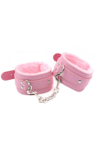 Premium Fur Lined Wrist Restraints Pink - Rokudzelži 1