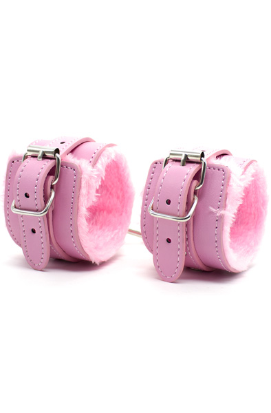 Premium Fur Lined Wrist Restraints Pink - Rokudzelži 2