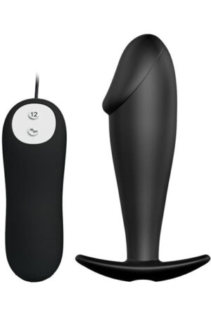 Pretty Love Anal Plug Black with Remote Control - Vibrējošs anālais spraudnis 1
