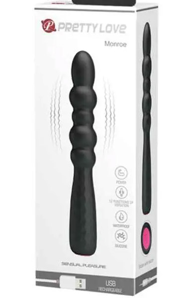 Pretty Love Monroe Black - Anālais vibrators 4