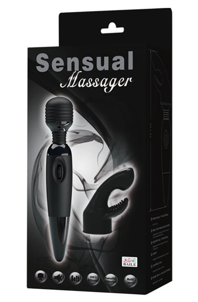 Pretty Love Sensual Massager Black - Burvju nūjiņa / masāžas zizlis 3