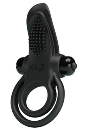 Pretty Love Vibrant Penis Ring Black - Vibrējošs gaiļa gredzens 1