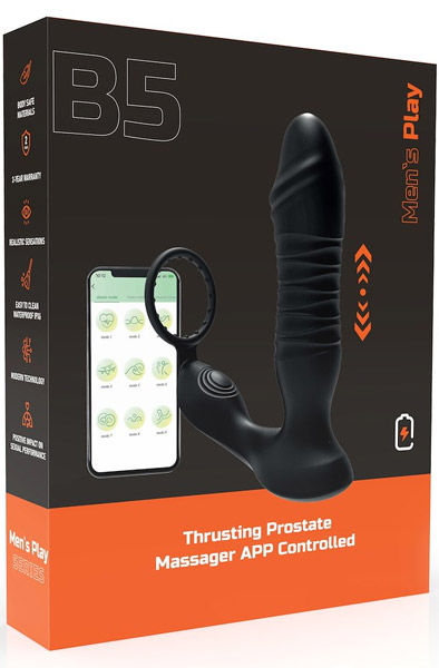 Prostate Massager With Thrusting & App - Prostatas vibrators ar dzimumlocekļa gredzenu 4