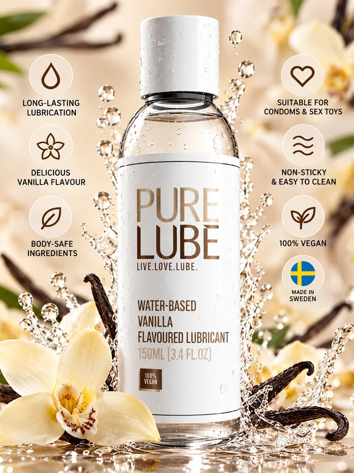Pure Lube Vanilla Flavoured Lubricant 150 ml - Aromatizēta smērviela 1 [full]