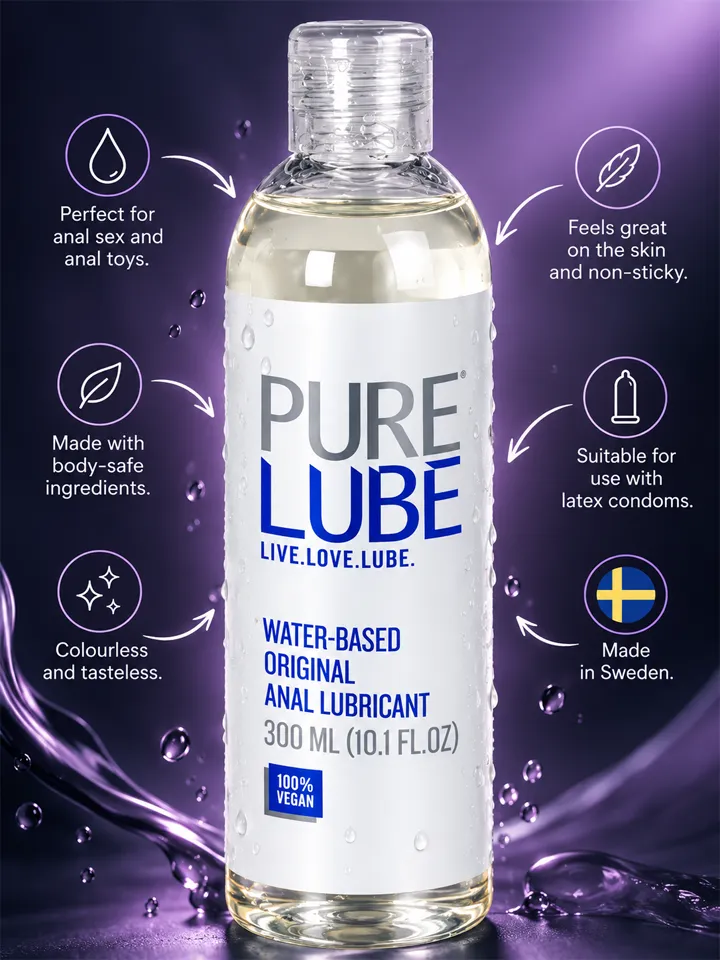 Pure Lube Water-Based Anal Lubricant 300 ml - Anāls lubrikants 2 [full]