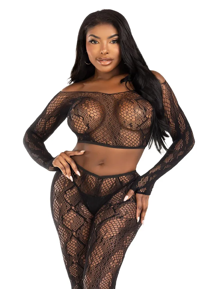 Python Crop Top & Footless Tights - Underklädesset 2 [full]