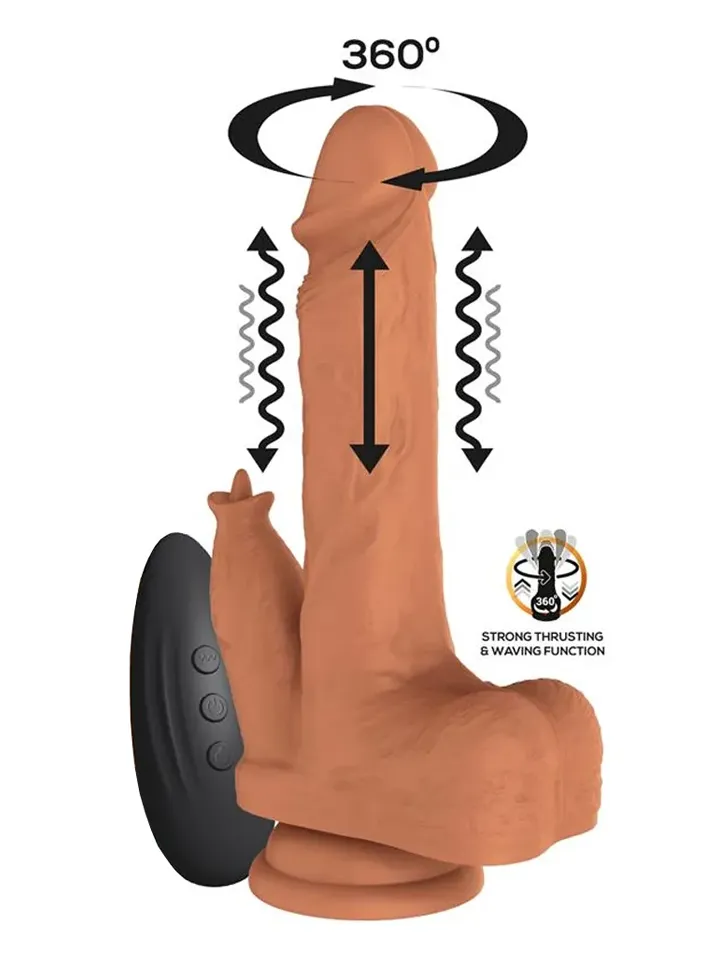 Quintus Thrusting, Waving & Vibration Dildo 23 cm - Vibrējošs dildo 1 [full]