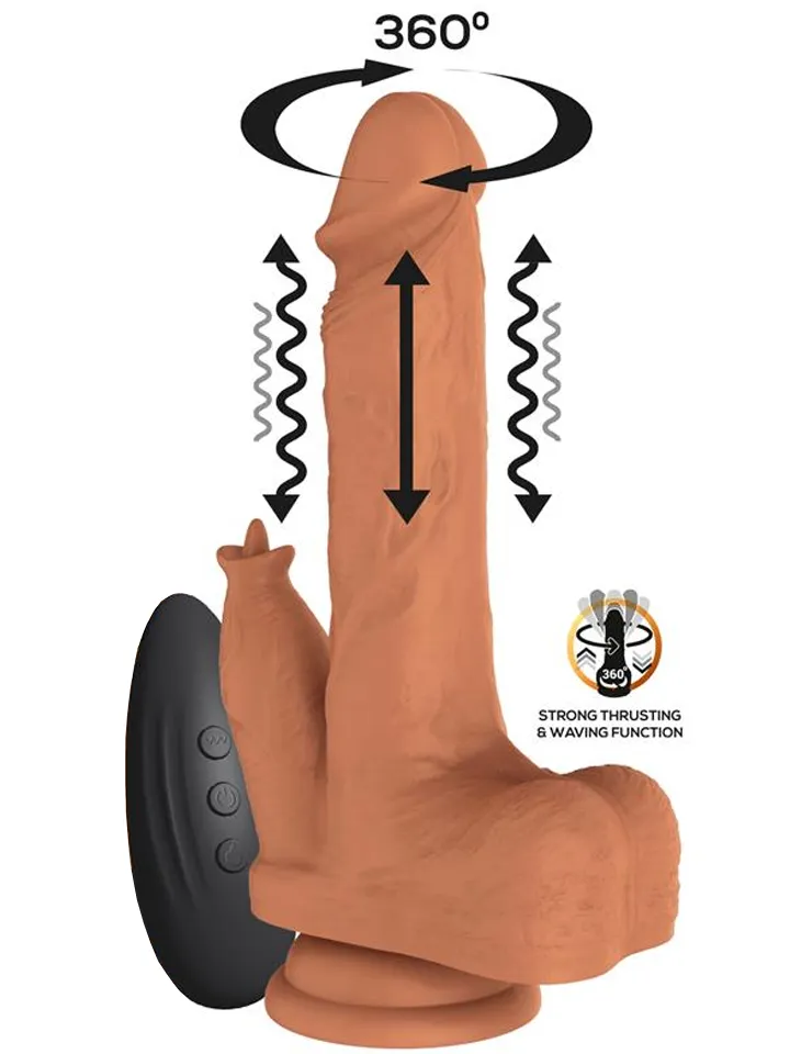 Quintus Thrusting, Waving & Vibration Dildo 23 cm - Vibrējošs dildo 1