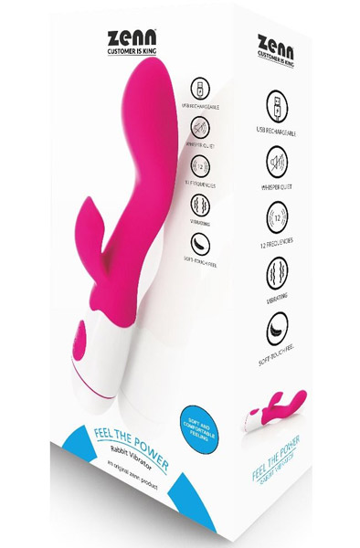 Rabbit Vibrator USB-Rechargeable Pink 20cm - Trušu vibrators 3