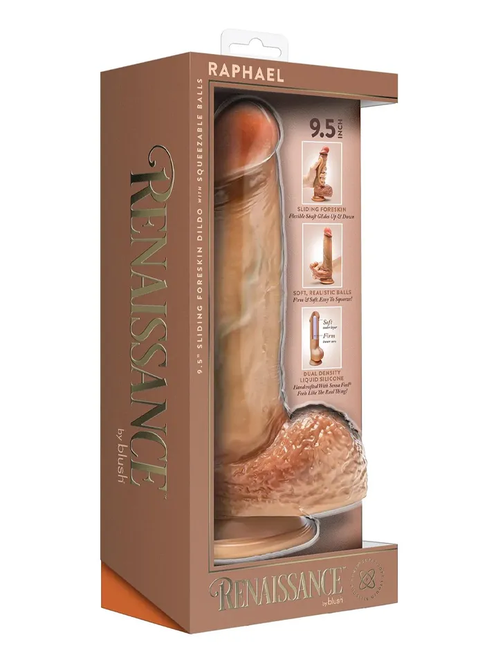 Raphael Sliding Foreskin Dildo With Balls 24 cm - Dzīvīgs dildo 5 [full]
