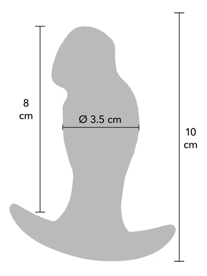 Realistic Buttplug Liquid Silicone 10 cm - Anālais spraudnis 3 [full]