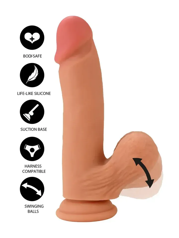 Realistic Dildo Liquid Silicone 21 cm - Dzīvīgs dildo 1 [full]