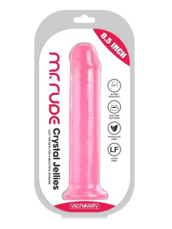 Realistic Penis Crystal Jellies Pink 21,6 cm - Dildo 3 [full]