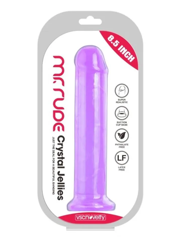 Realistic Penis Crystal Jellies Purple 21,6 cm - Dildo 3 [full]