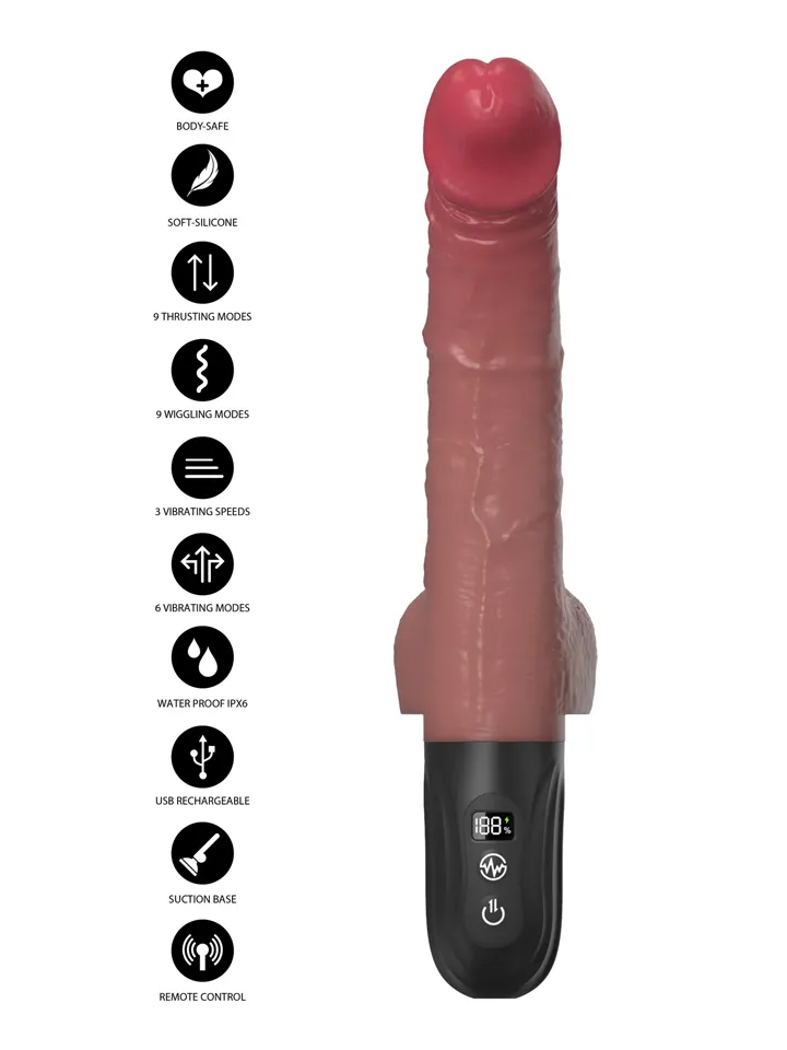 Realistic Thrusting & Wiggling Vibrator - Vibrējošs dildo 2 [full]