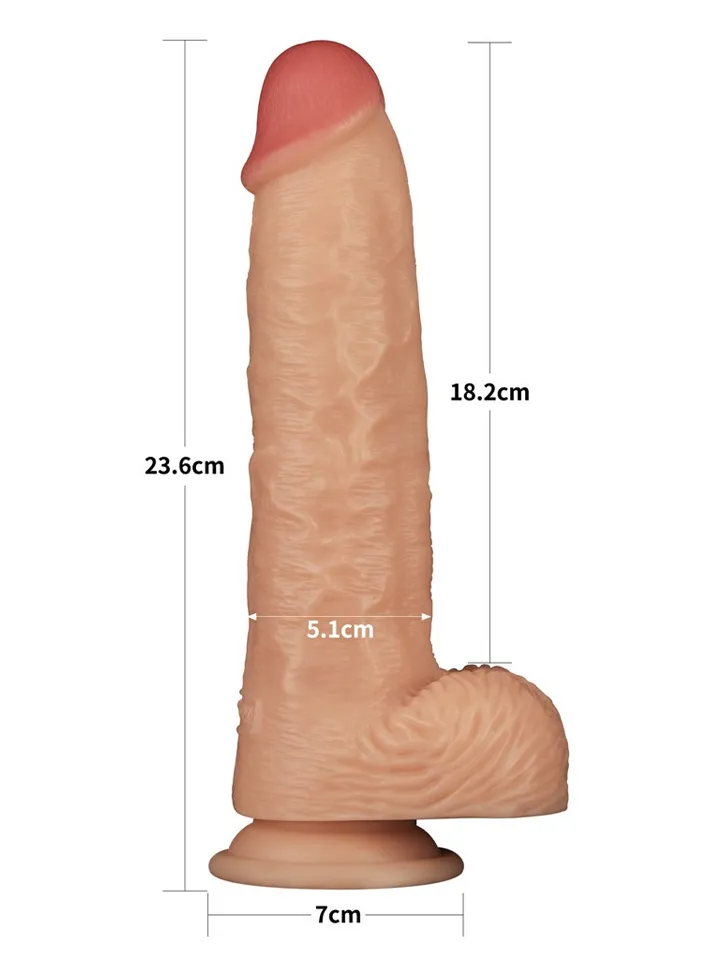 Realistic Vibrating Power Cock 23,6 cm - Vibrējošs dildo 2 [full]